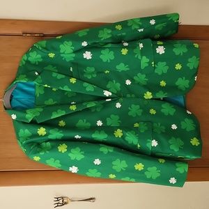 SuitMeister (2) Piece St. Patrick's Day Shamrock Blazer and Matching Trousers XL
